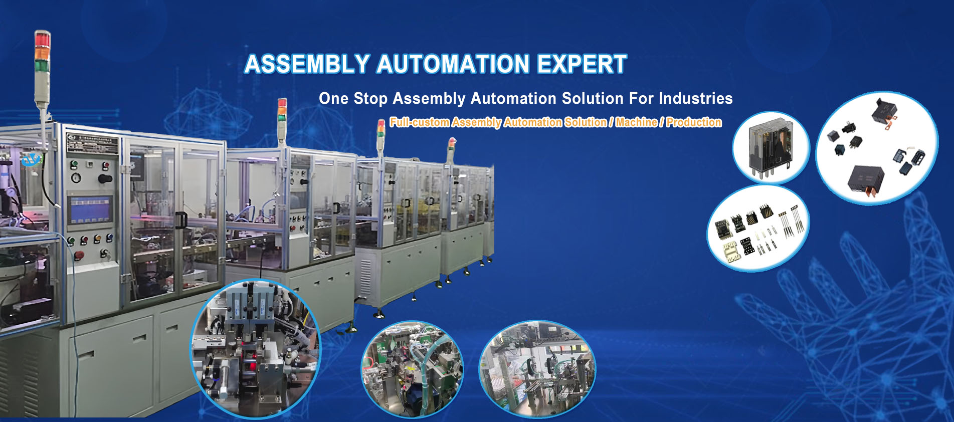 Línea de producción de ensamblaje automático de relés